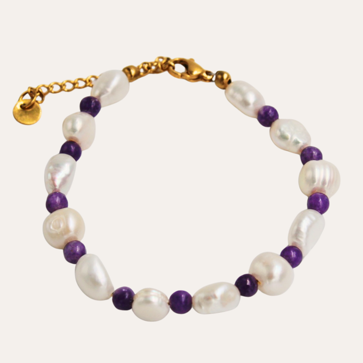 Amethyst Pearl Bracelet