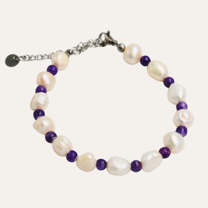 Amethyst Pearl Bracelet