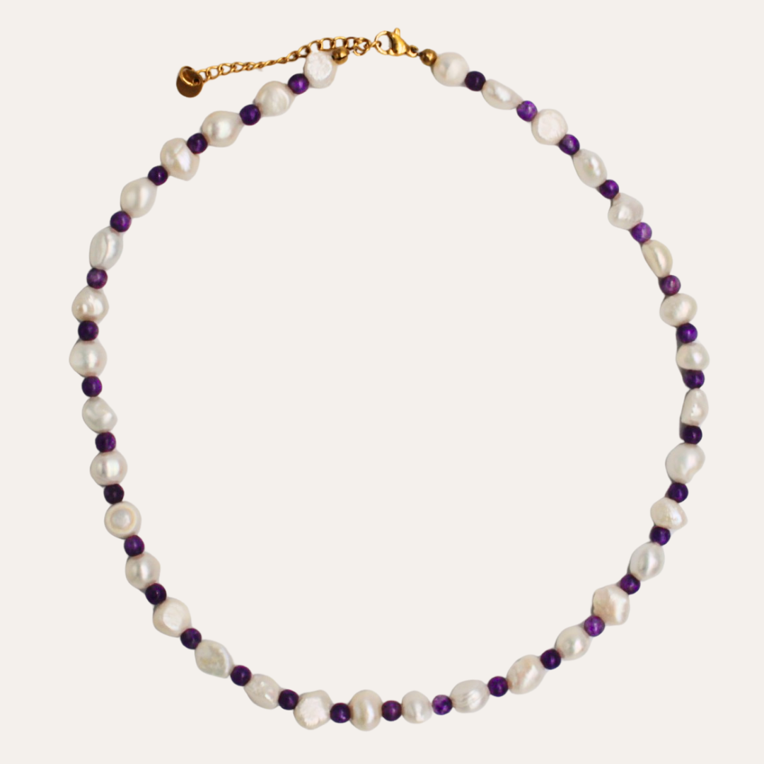 Amethyst Pearl Necklace