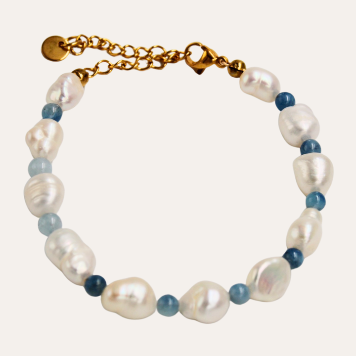 Aquamarine Pearl Bracelet