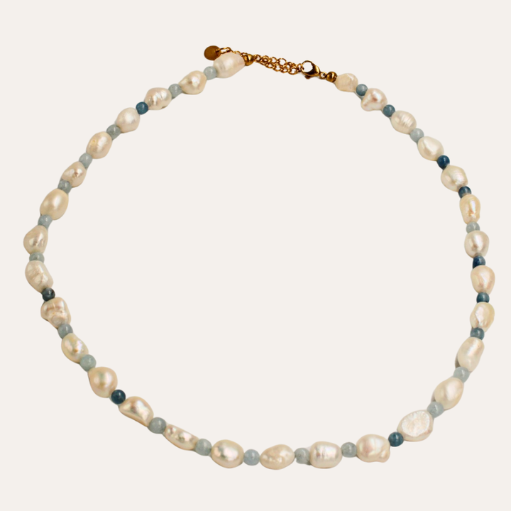 Aquamarine Pearl Necklace