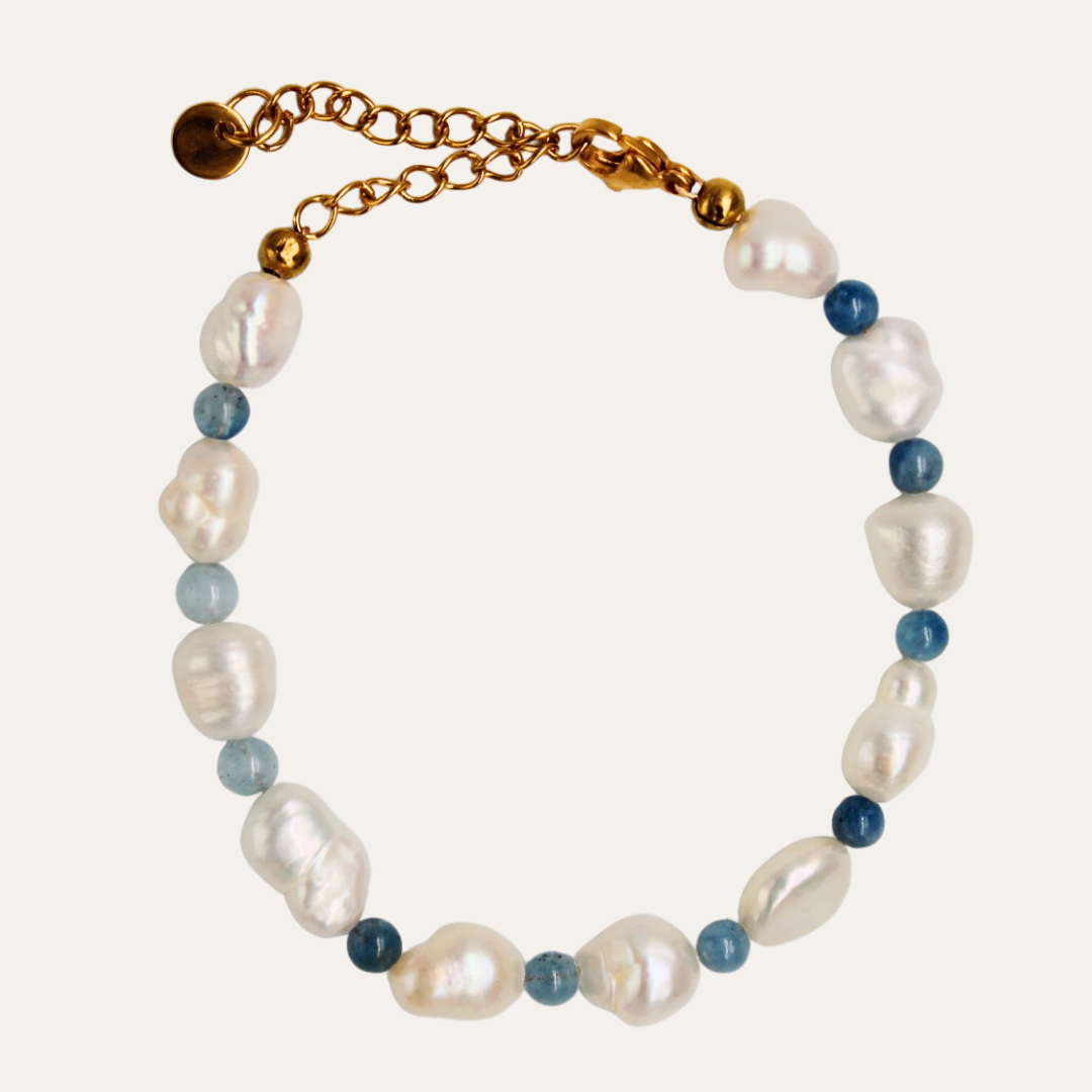 Aquamarine Pearl Bracelet