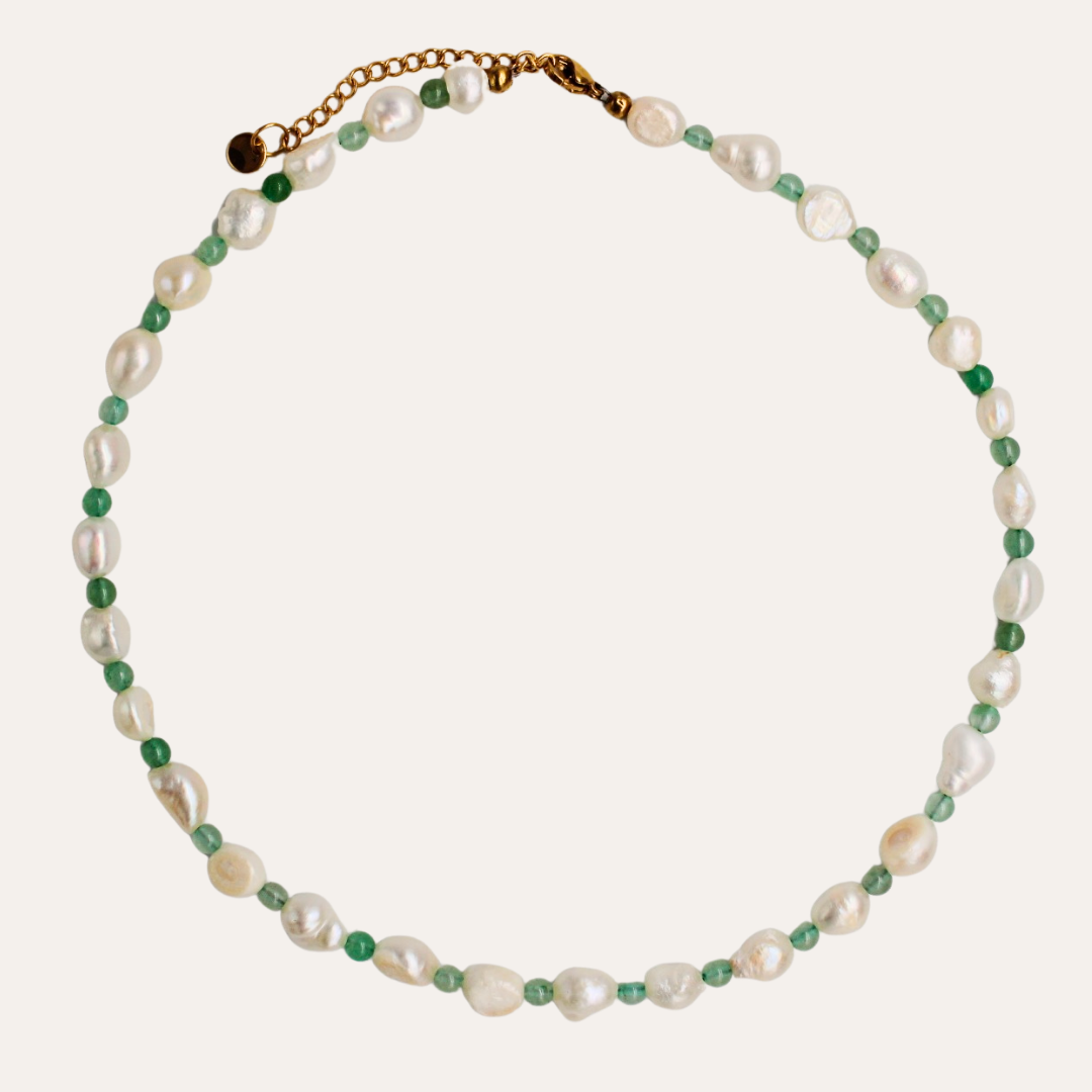 Aventurine Pearl Necklace