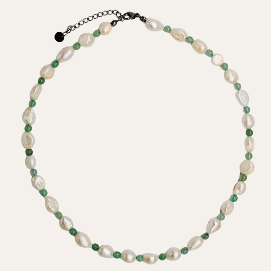 Aventurine Pearl Necklace